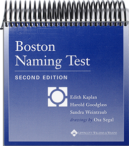 Boston Naming Test. Metod för bedömning av benämningsförmåga, bild på manual